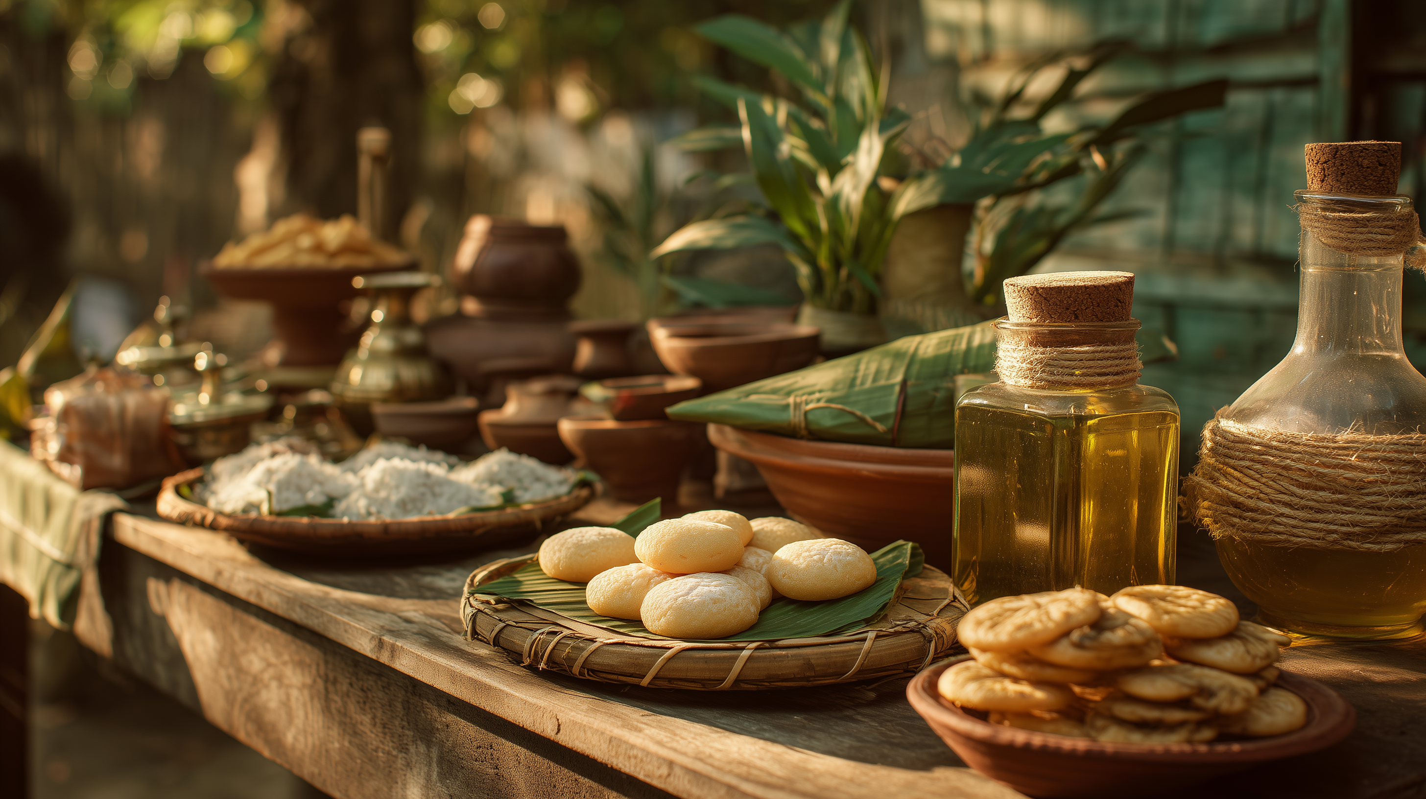 Traditional Bengali foods display
